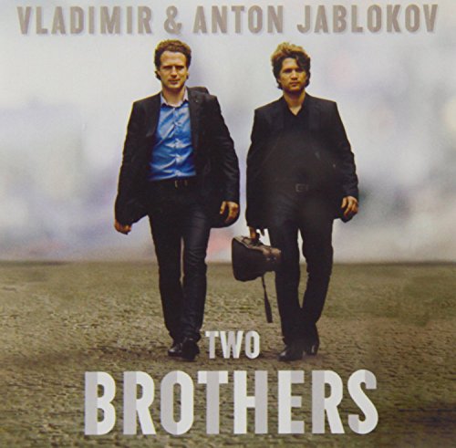 "Album cover with two men walking on a cobblestone road, text 'Vladimir & Anton Jablokov' and 'TWO BROTHERS'."
