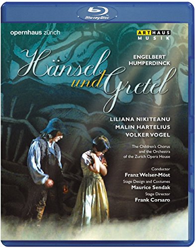 Blue Blu-ray case with "Hansel and Gretel" opera cover art featuring two children.