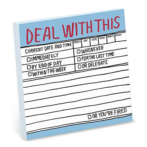 Knock Knock 12440 Deal With This Hand-lettered Sticky Note