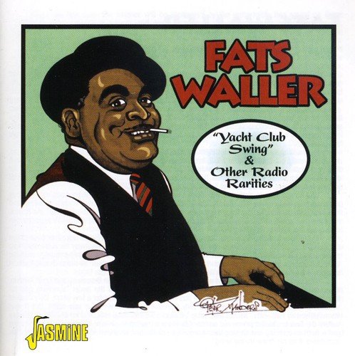 "Fats Waller CD cover featuring a cartoon man smoking at a piano."