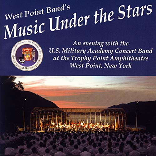 "CD cover featuring a concert band performing at dusk to a large audience."