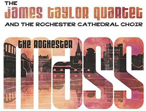 Album cover with 'The Rochester Mass' text and cityscape-filled letters on a white background.