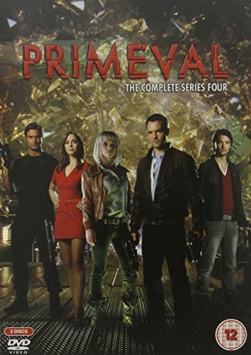 "Primeval Series 4 DVD cover featuring five main characters standing in front of a portal."