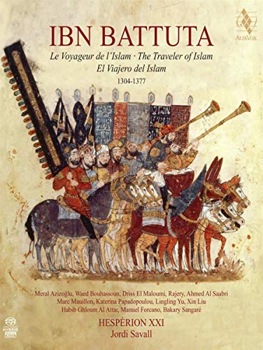 CD cover with medieval illustration of men on horseback, red and gold text.