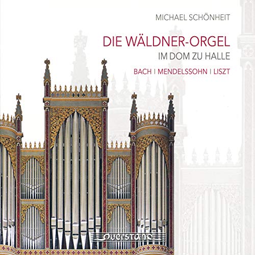 "CD cover featuring an ornate pipe organ with German text on a white background."