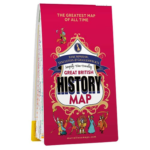 Great British History Map | Historical Map & Guide | Marvellous Maps | History Gifts | Adventure | Trivia