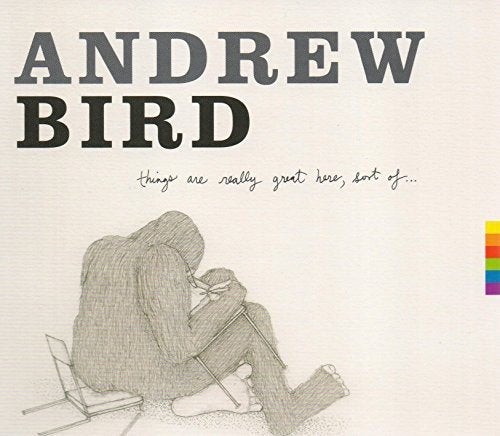 Pencil drawing of a man sitting with a violin and a small bird.