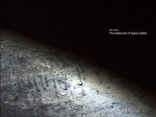 Book cover with dark, textured surface and white text, "The Video Art of Sylvia Safdie".