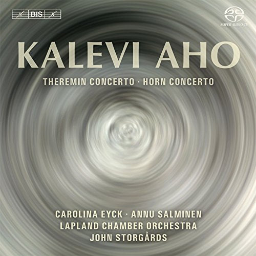 A CD cover with a gray spiral design and beige text listing the artist and performers.