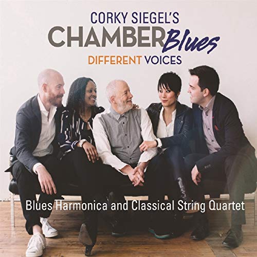 CD cover featuring a group of five people and text: "Corky Siegel's Chamber Blues.