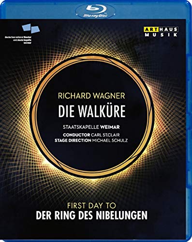 "Blu-ray case cover with black background, gold circle, and white text."