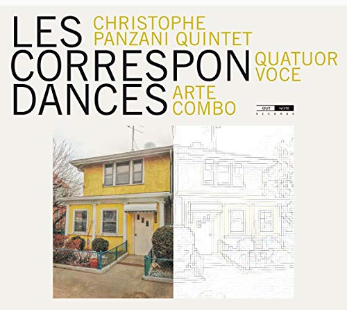 Album cover with a yellow house and architectural drawing on a white background.