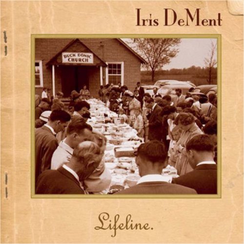 Album cover with sepia-toned photo of a church gathering and long food table.