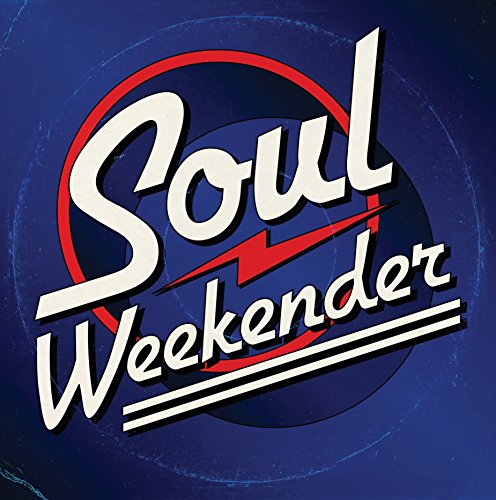 "Soul Weekender" vinyl album cover with white text on a blue background.