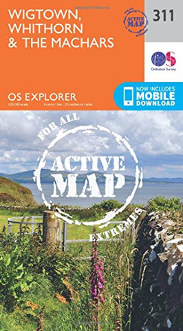 OS Explorer Map Active (311) Wigtown, Whithorn and the Machars (OS Explorer Active Map)