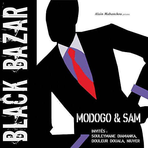 "Album cover with a black silhouette of a man in a suit and tie."