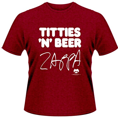 Plastic Head Frank Zappa Titties 'N' Beer Men's T-Shirt Red Small