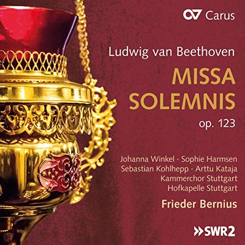 "CD cover featuring a golden chalice on a maroon background with text."