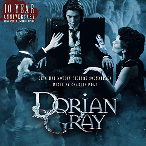 "Dorian Gray" soundtrack cover art featuring a man in a mirror with two people.