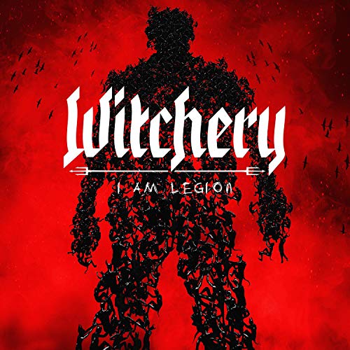 "Witchery - I Am Legion" CD cover featuring a silhouette figure made of demons.
