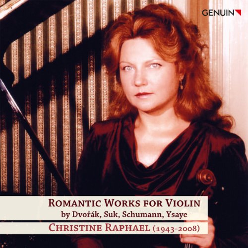 A CD cover featuring a woman holding a violin, with text overlay.