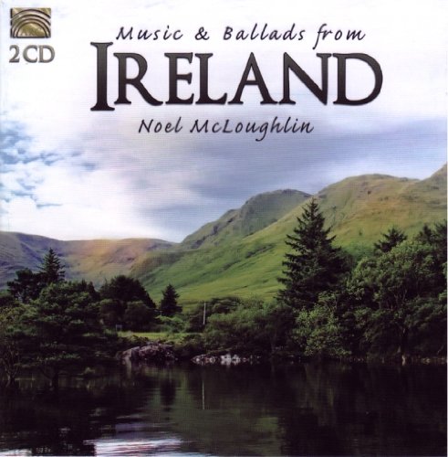 "CD cover featuring serene Irish landscape with mountains, trees, and a lake."