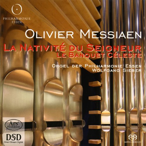 "CD cover featuring a close-up of shiny gold organ pipes."