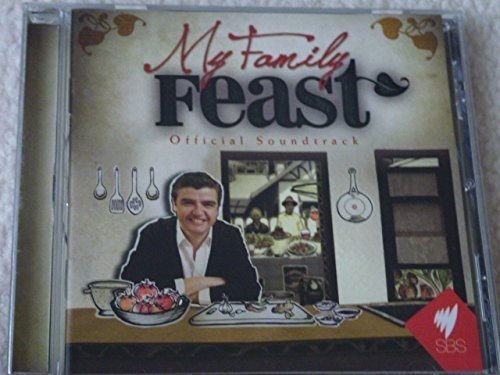 CD case with "My Family Feast" title and a man at a dinner table.