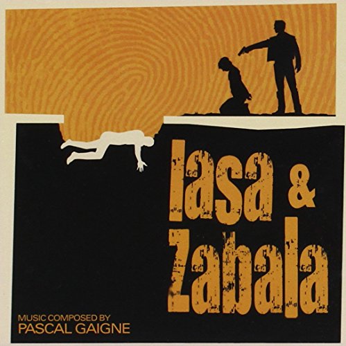 "Album cover with silhouetted figures and text 'lasa & zabala' on a black background."
