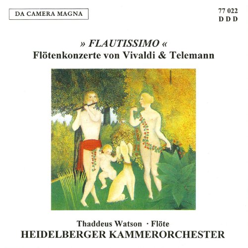 "CD cover with a Renaissance-style painting of two men and a child outdoors."