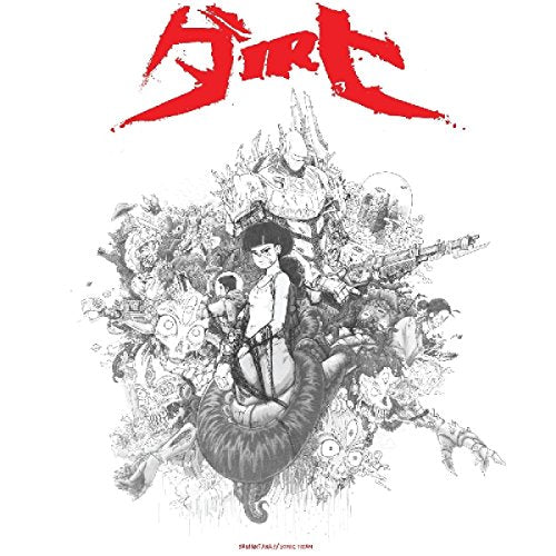 The album cover for "Dirt" by Yamantaka // Sonic Titan features a black and white illustration.