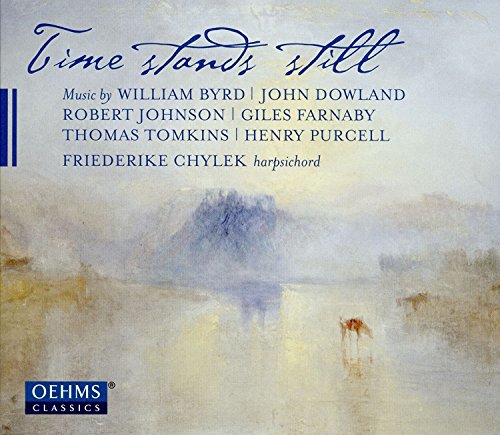 "CD cover with watercolor landscape, blue title, and artist names in dark blue text."