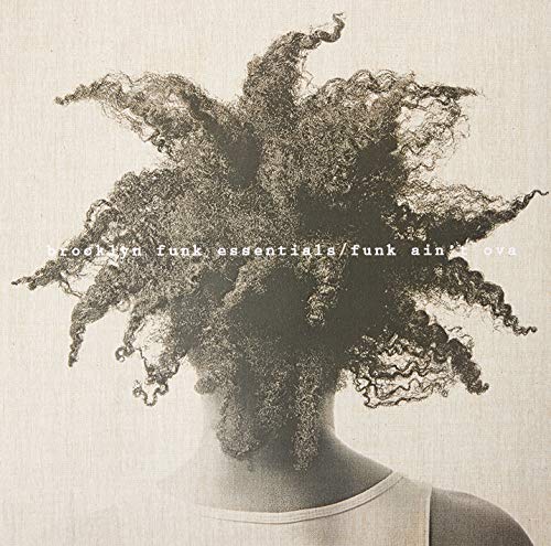 A black and white album cover featuring a person with afro-textured hair.