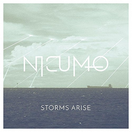 The alt text for the image is: "Album cover with 'Nicumo' and 'Storms Arise' text over a stormy sea."