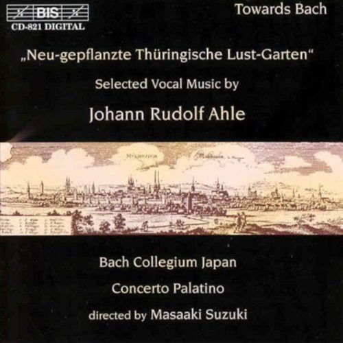 A CD cover featuring a 17th-century cityscape illustration on a black background.