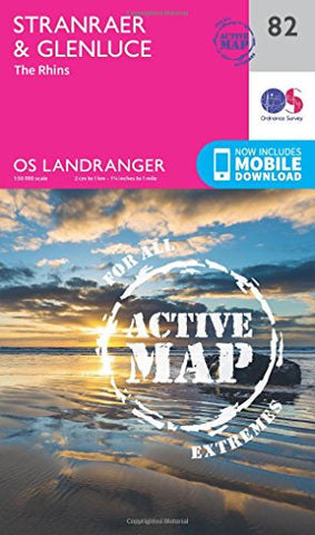 Landranger Active (82) Stranraer & Glenluce (OS Landranger Active Map)