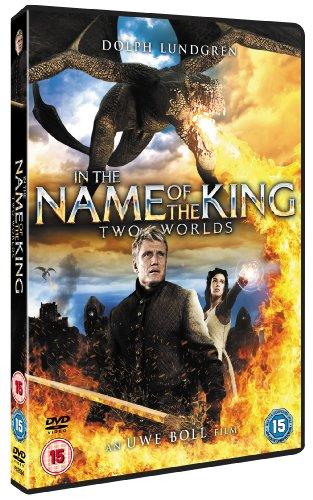 "DVD case for 'In The Name Of The King: Two Worlds' with fantasy battle scene."
