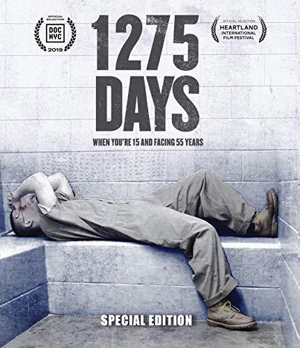 "Blu-ray cover of '1275 Days' showing a man lying on concrete steps."