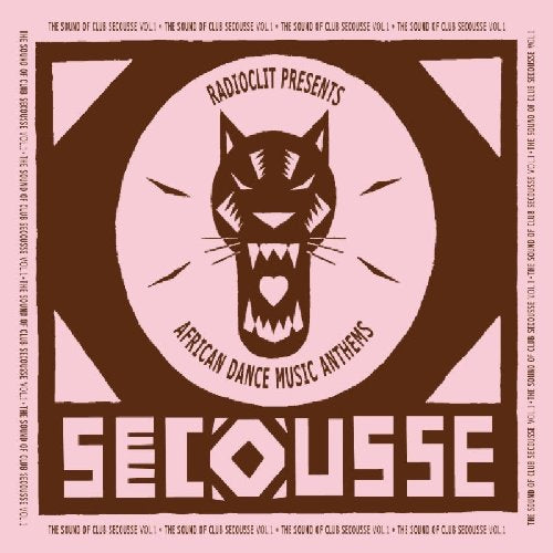 A pink and brown CD cover featuring a stylized panther head graphic.