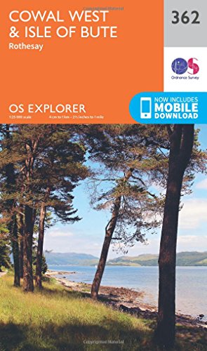 OS Explorer Map 362 Cowal West and Isle of Bute OS Explorer Paper Map