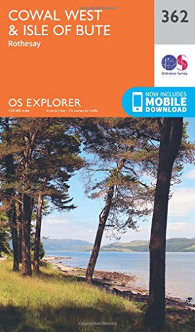 OS Explorer Map 362 Cowal West and Isle of Bute OS Explorer Paper Map