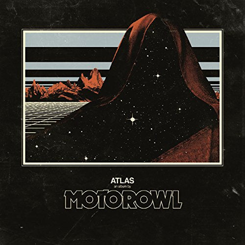 "Album cover with a hooded figure and starry, mountainous landscape."