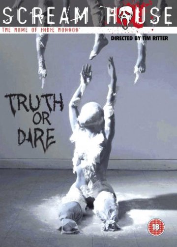 DVD cover for "Truth or Dare" with a person kneeling and hands raised.