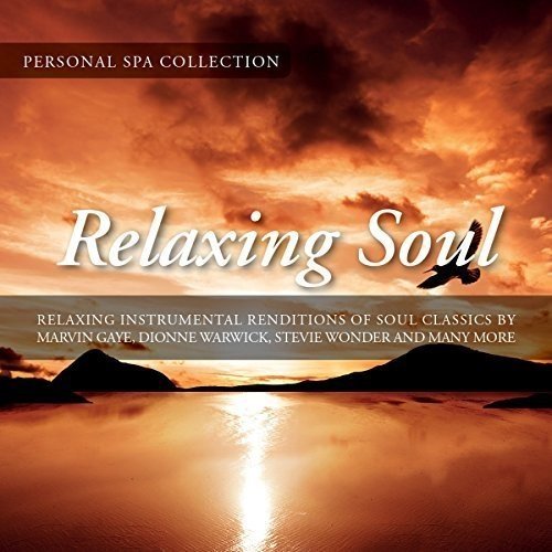 "Album cover with serene lake scene, 'Relaxing Soul' title, and 'Personal Spa Collection' label."
