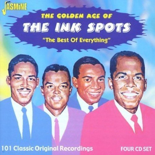 CD cover featuring four smiling men in suits against a blue and yellow background.