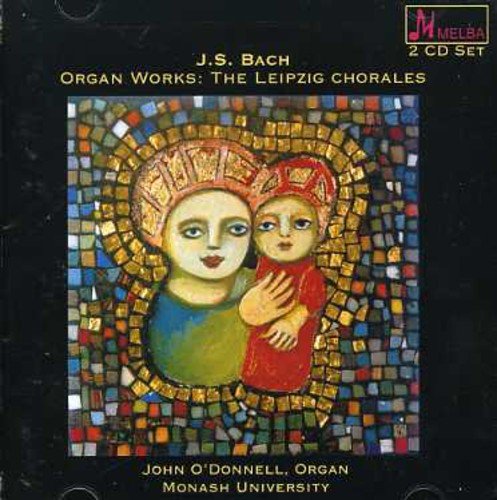 A CD cover featuring a mosaic artwork of Mary and Jesus on a black background.