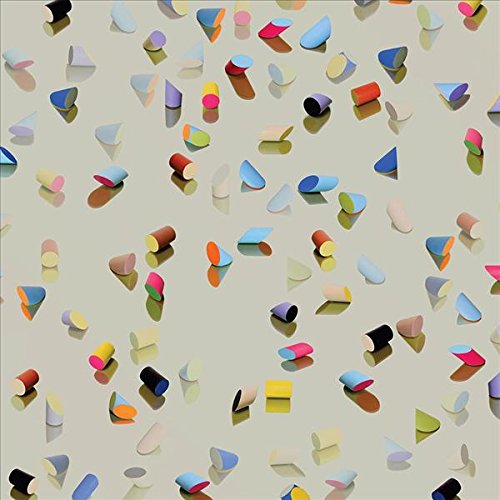 The image is an abstract pattern of small, colorful shapes on a beige background. For accessibility purposes, a suitable alt text could be: "Colorful abstract shapes scattered on a beige background."