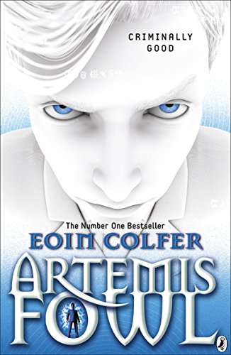 "Book cover featuring a boy in a suit surrounded by fantastical characters."