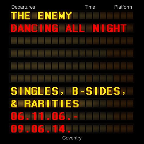 The image is a digital display with text on a black background. Alt text: Black background with yellow and red digital text on a grid display.