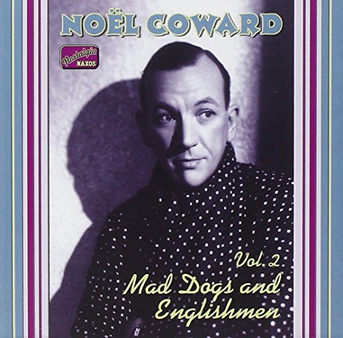 Noel Coward album cover with black and white portrait and striped border.